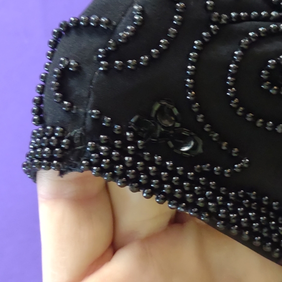 Vintage Stenay black silk sequin dress size 8 - Picture 14 of 14